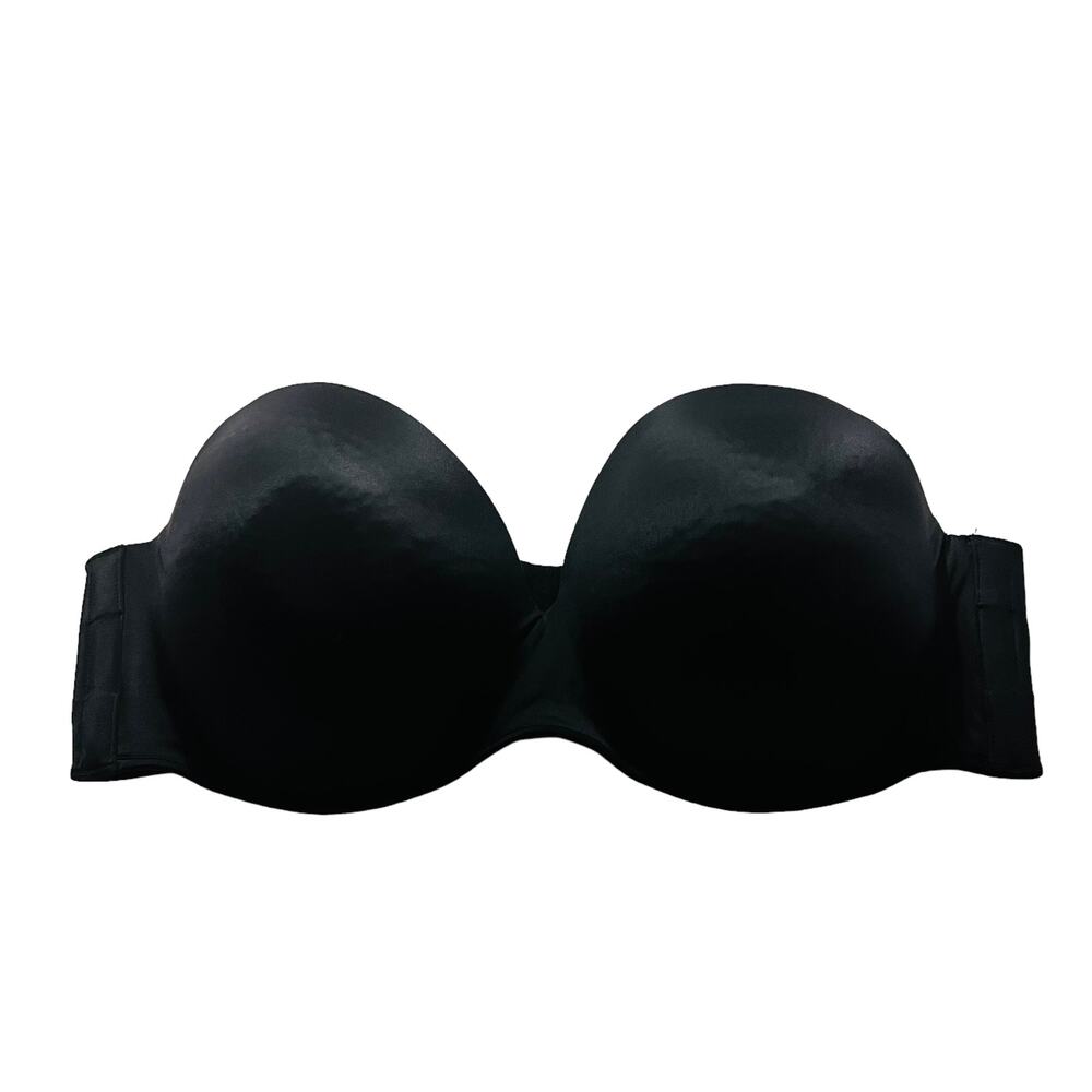 Cacique Strapless Underwire Bra Size 44DDD Black - Picture 3 of 7
